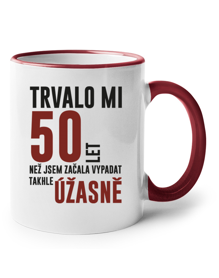 Keramický hrnek K 50. narozeninám – 50 let úžasné