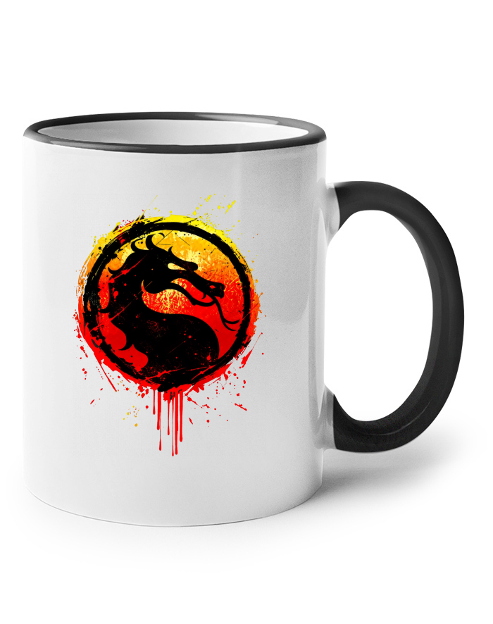 Mortal Kombat – Keramický hrnek s barevným uchem