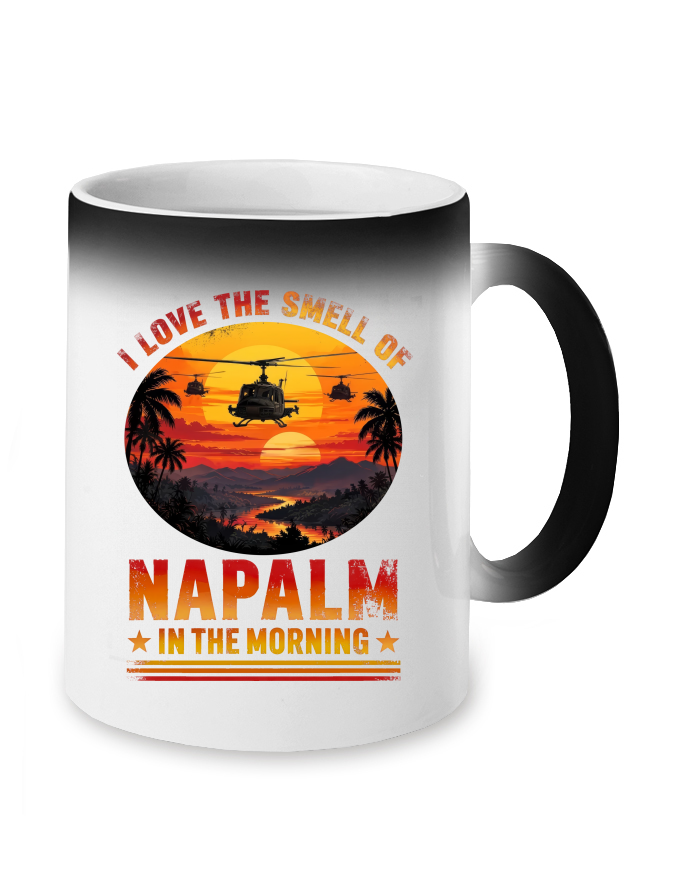 Magický měnící se hrnek Napalm in the Morning