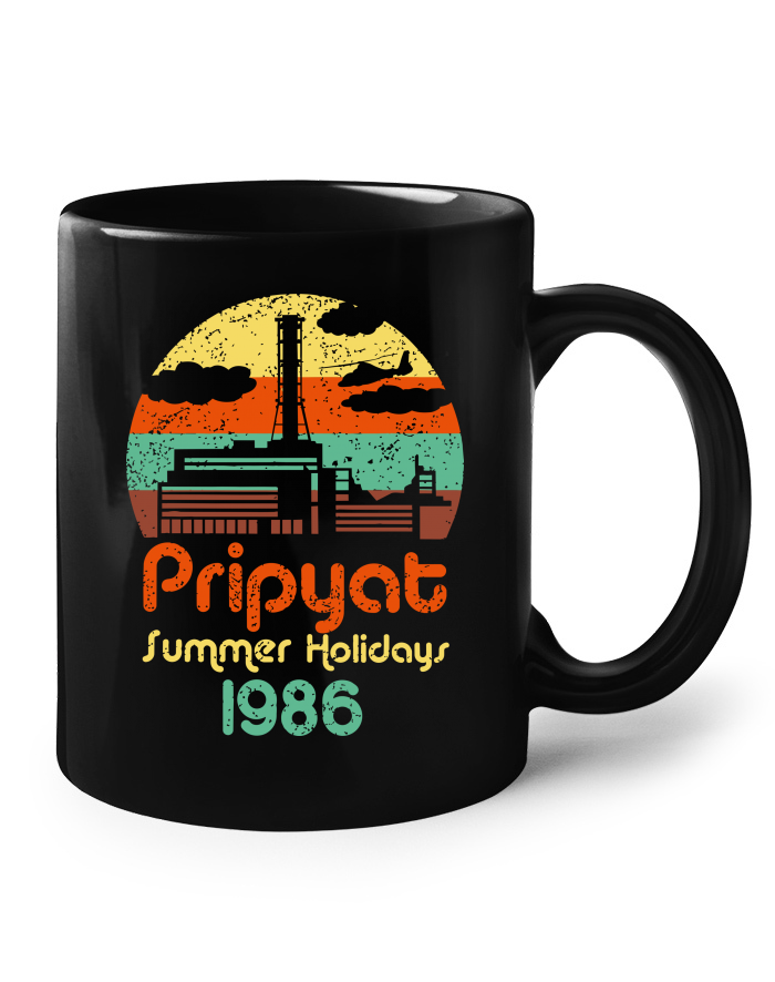 Keramický hrnek - černý Pripyat Summer Holidays