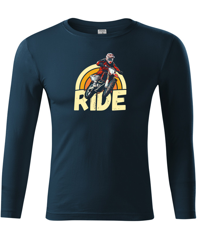 Tričko s dlouhým rukávem Motokros RIDE