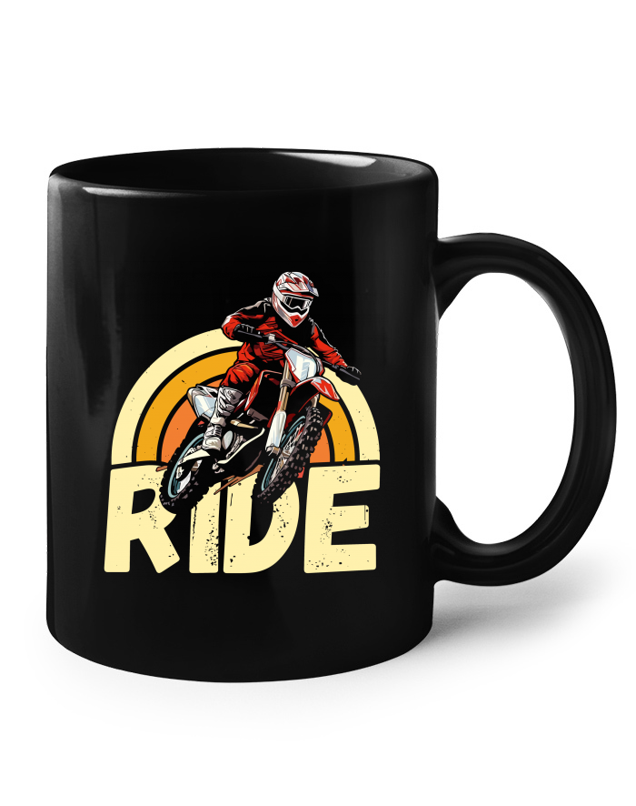 Motokrosový hrnek RIDE – černý