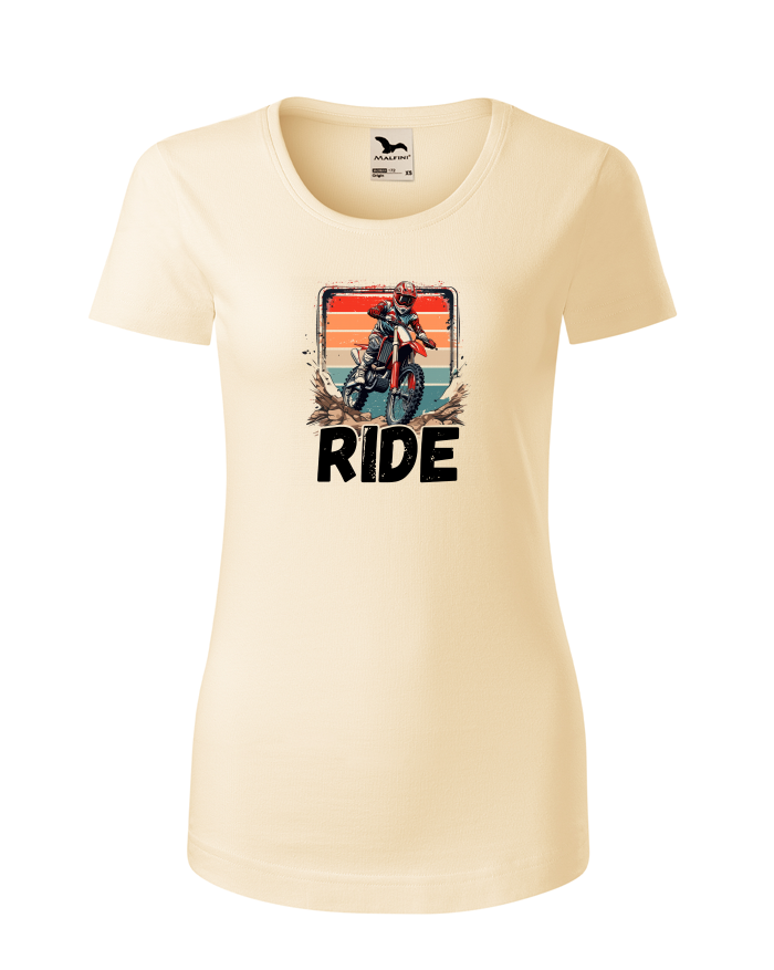 Motokrosové tričko s potiskem RIDE pro ženy