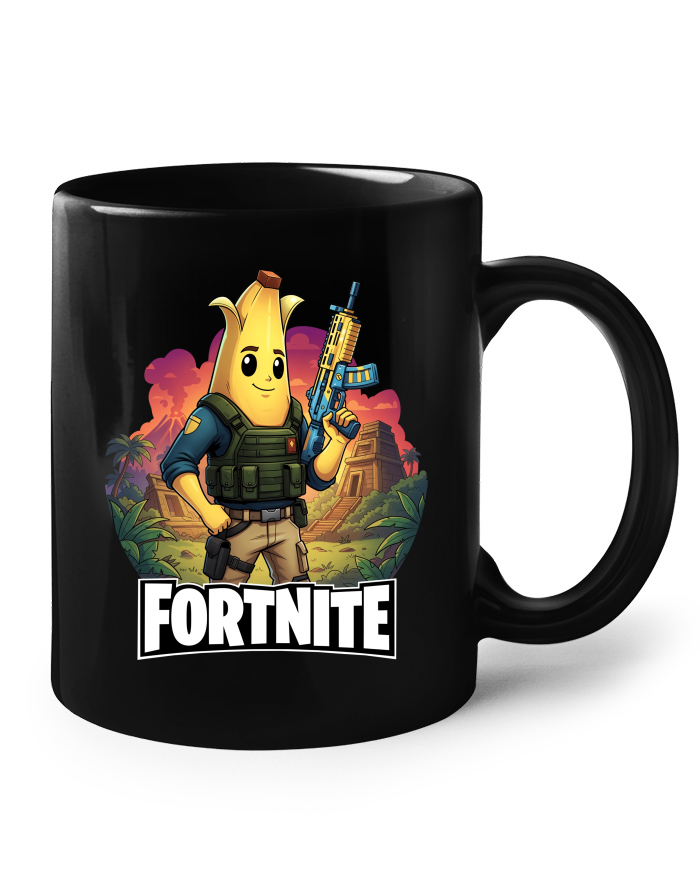 Keramický hrnek Peely Fortnite - černý
