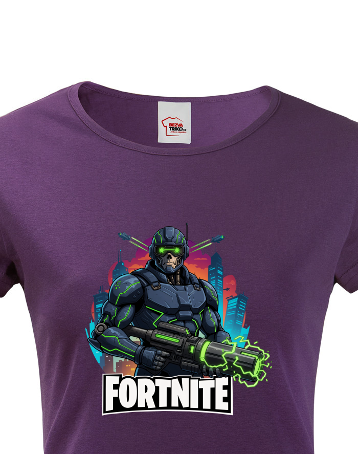 Dámské tričko Fortnite 2 – Kyberpunkový válečník