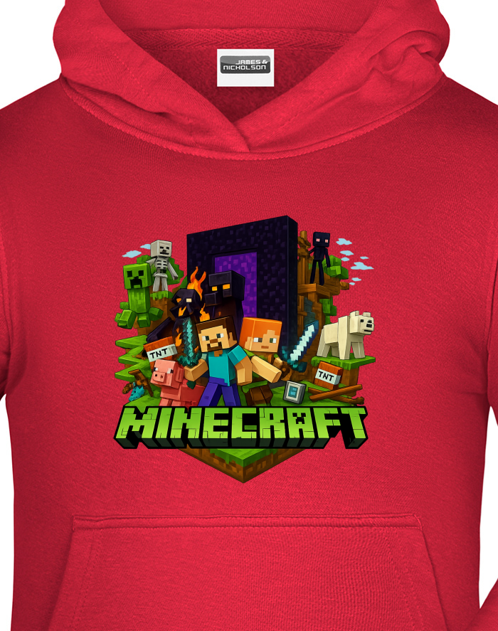 Dětská mikina s kapucí Minecraft