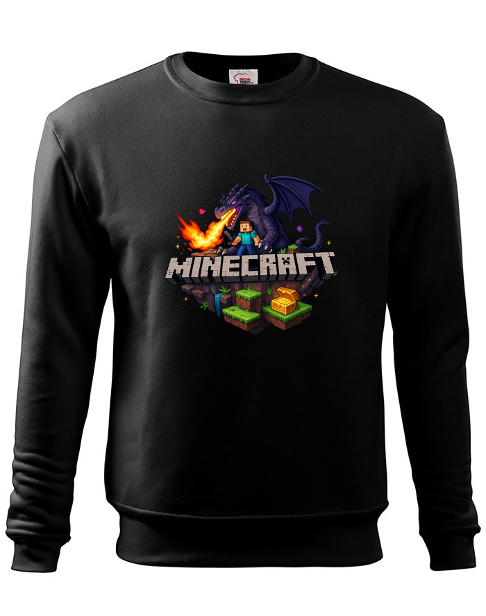 Dětská mikina Minecraft - Ender drak a Steve