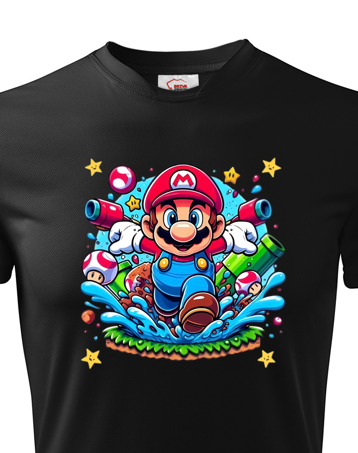 Dětské funkční tričko Super Mario vodní akce