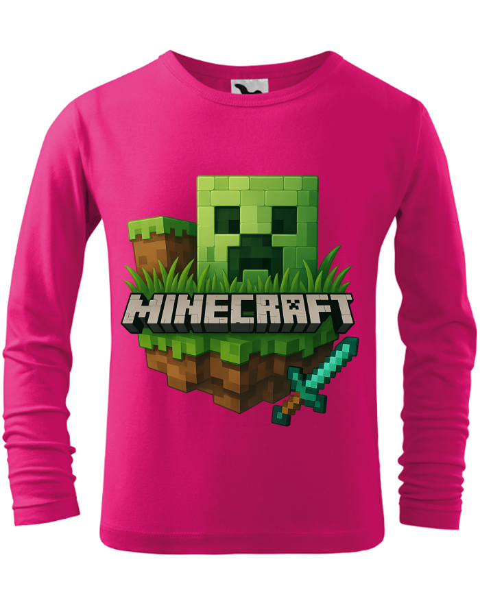 Dětské triko s dlouhým rukávem Minecraft 5