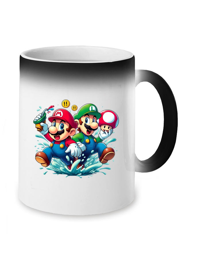 Magický měnící se hrnek Super Mario a Luigi