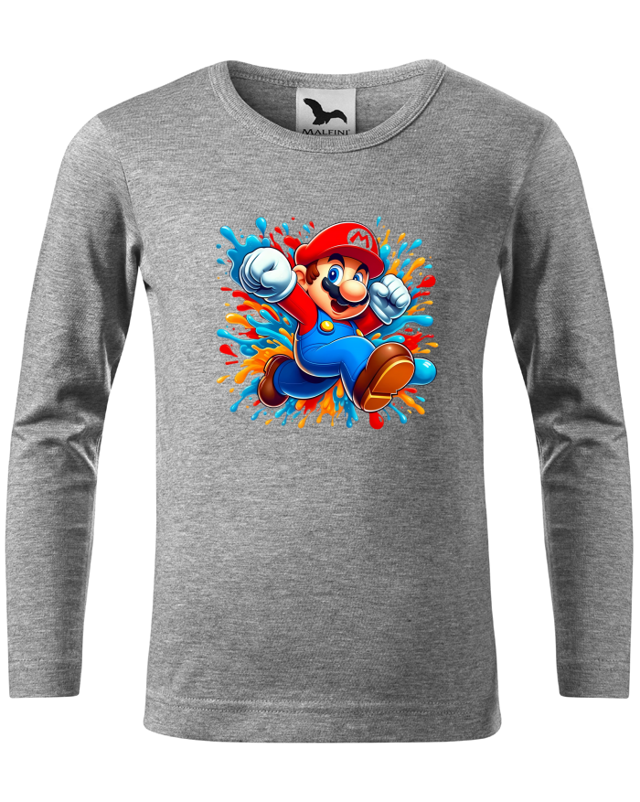 Dětské triko s dlouhým rukávem Super Mario 3