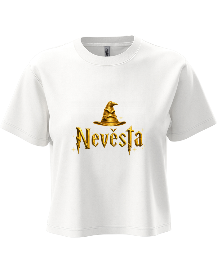 Dámský crop top Nevěsta - Kouzelnický motiv