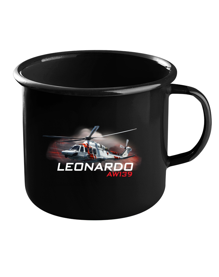 Plechový hrneček Leonardo AW139