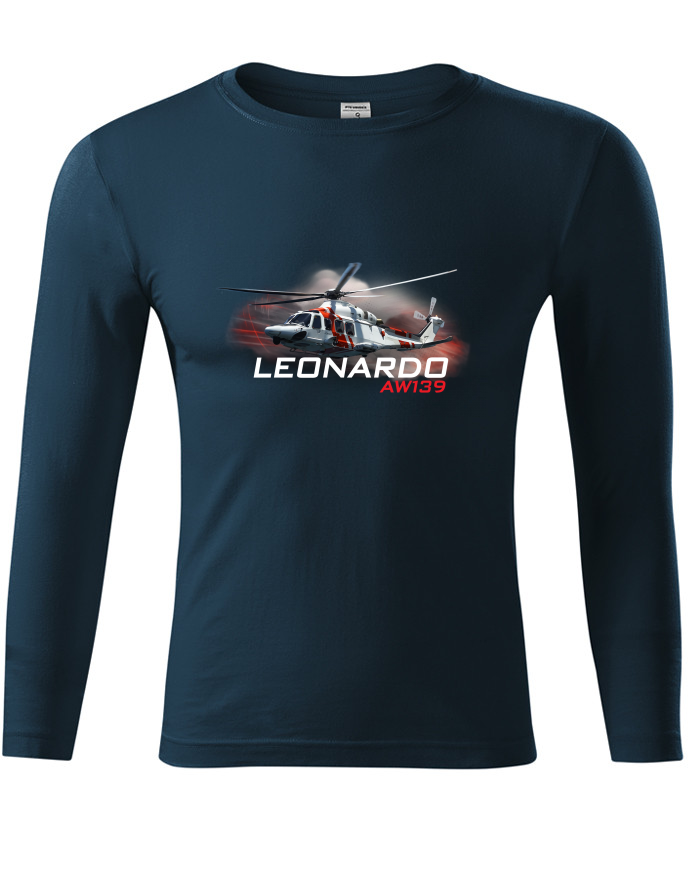 Tričko s dlouhým rukávem Leonardo AW139