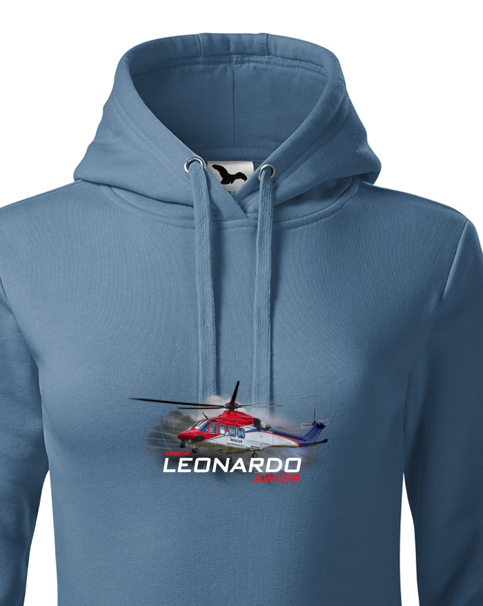 Dámská mikina s kapucí Leonardo AW139 Rescue