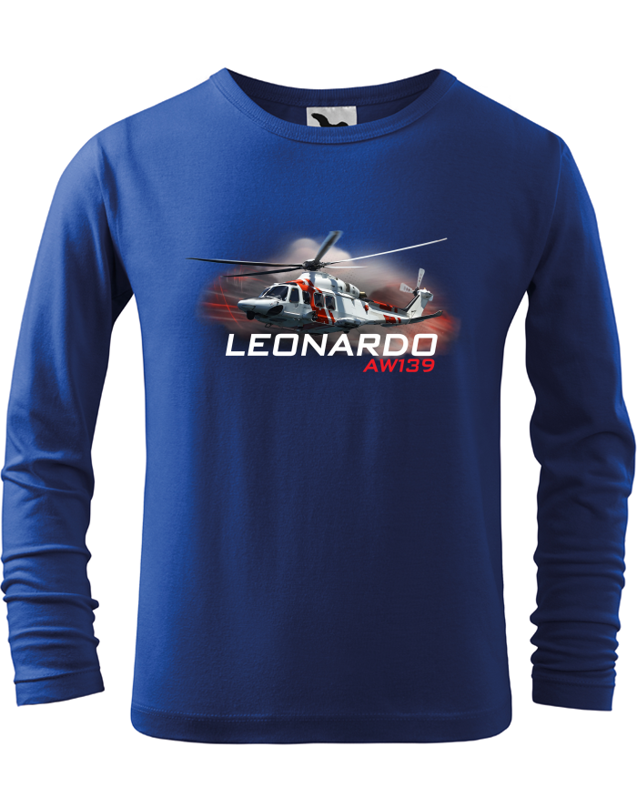 Dětské triko s dlouhým rukávem Leonardo AW139