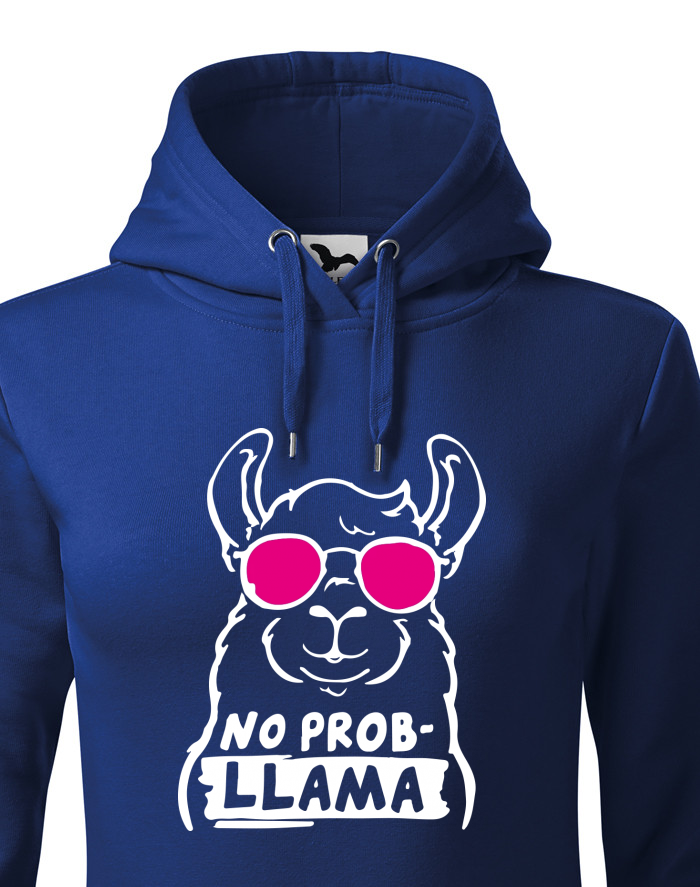 Dámská mikina s kapucí No Prob-Llama