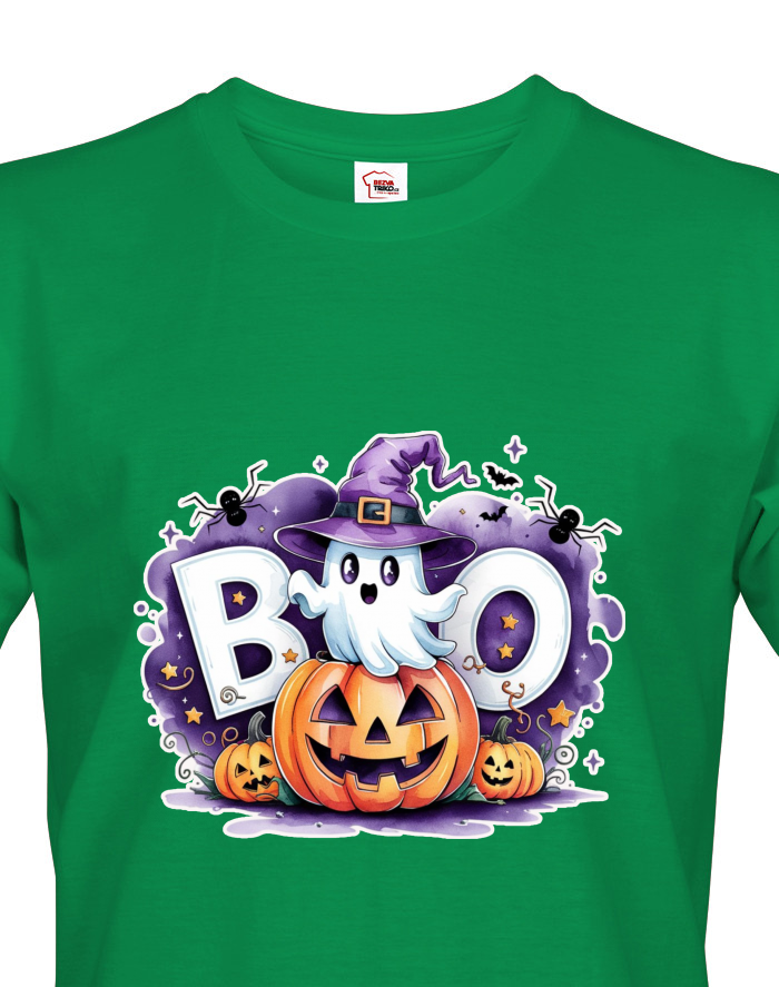 Pánské tričko s duchem a dýněmi BOO
