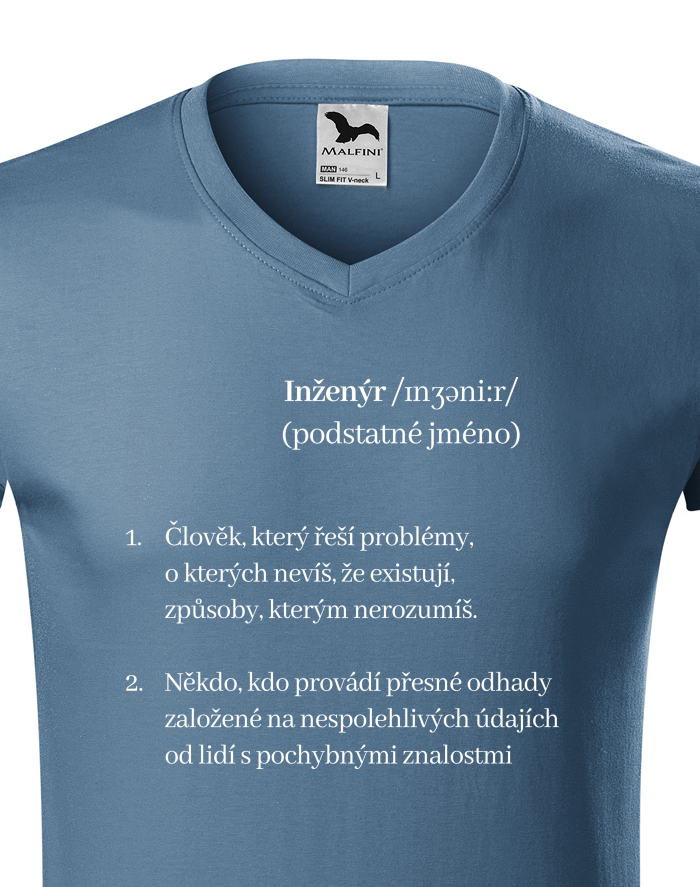 Tričko s výstřihem do V pro inženýry