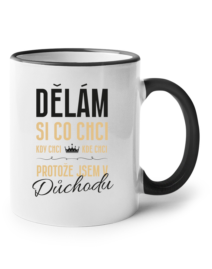 Keramický hrnek Jsem v důchodu