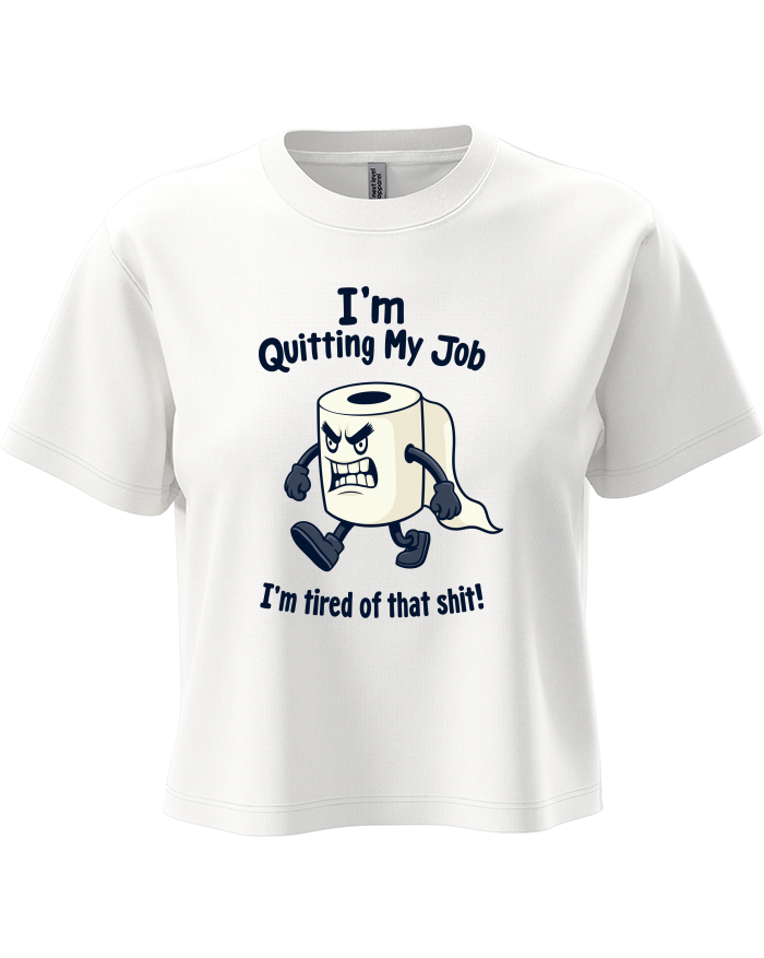 Dámský crop top s naštvaným toaletním papírem