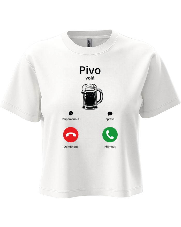 Dámský crop top Pivo volá