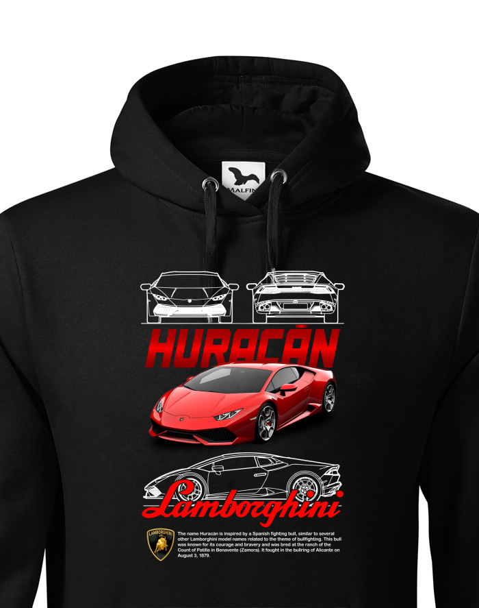 Pánská mikina s kapucí Lamborghini Huracán