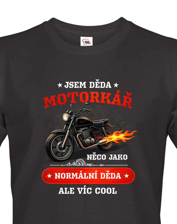 Pánské tričko Děda motorkář