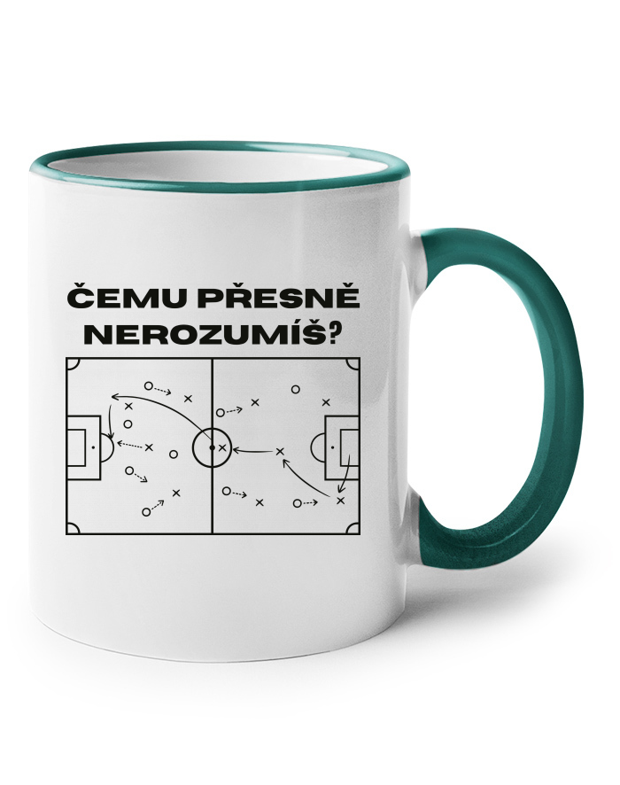 Keramický hrnek s barevným uchem – Čemu přesně nerozumíš?