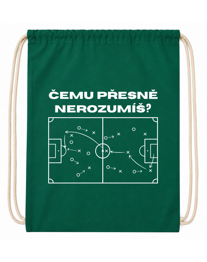 Bavlněný vak na záda s potiskem Čemu přesně nerozumíš?