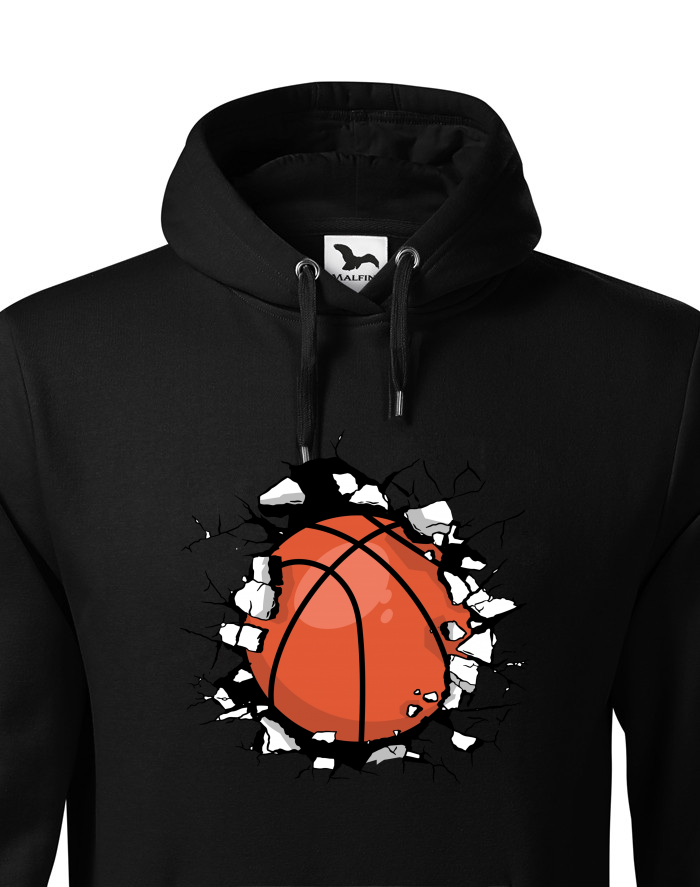 Pánská mikina s kapucí - Basketbalový míč