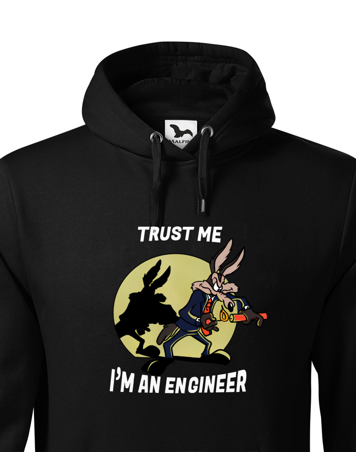 Mikina s kapucí Trust me I am an engineer