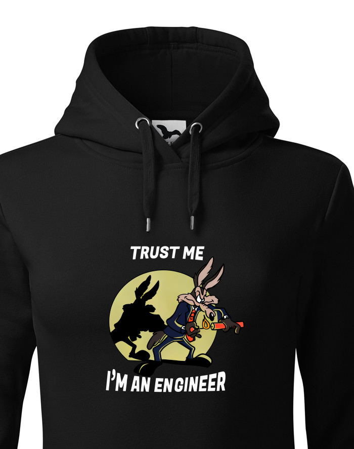 Dámská mikina s kapucí Trust me I am an engineer