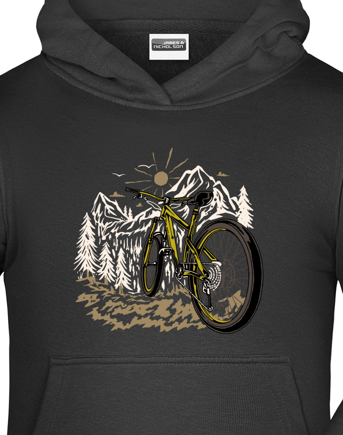 Dětská mikina s kapucí Mountain bike