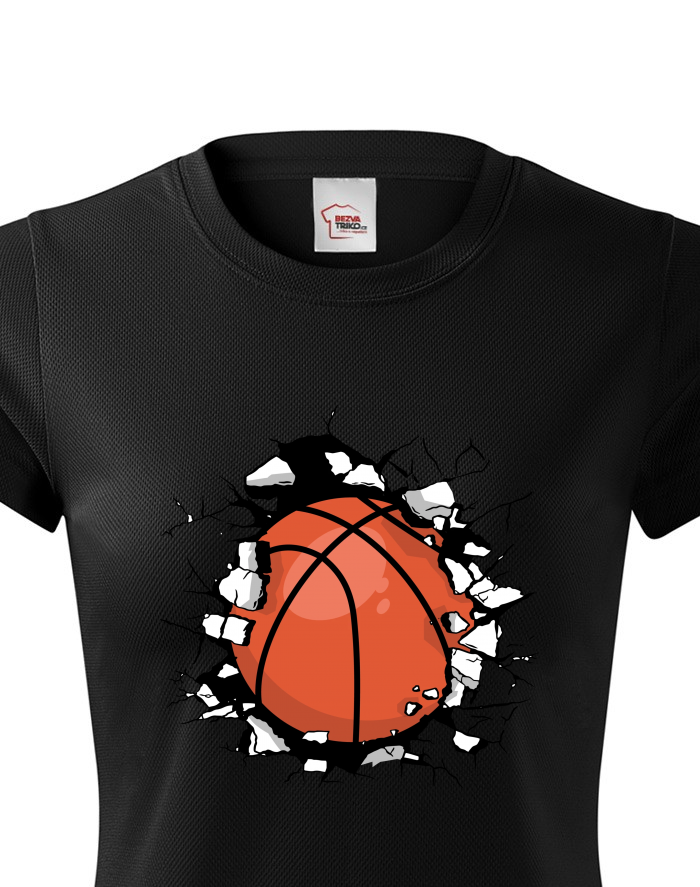Dámské funkční tričko s basketbalovým míčem