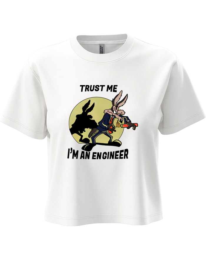 Dámský crop top Trust me I am an engineer