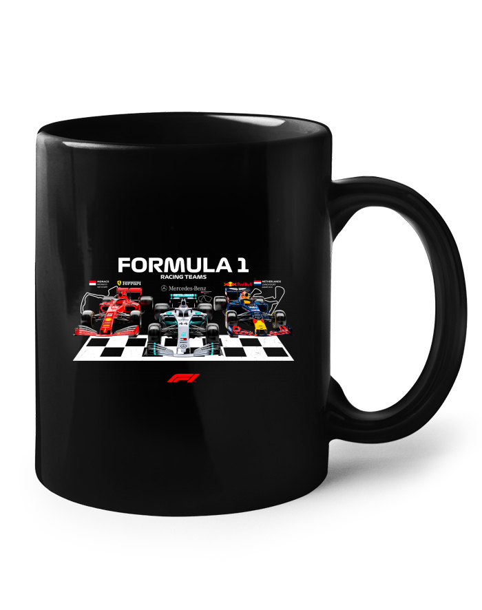 F1 – Tým formule | Keramický hrnek černý