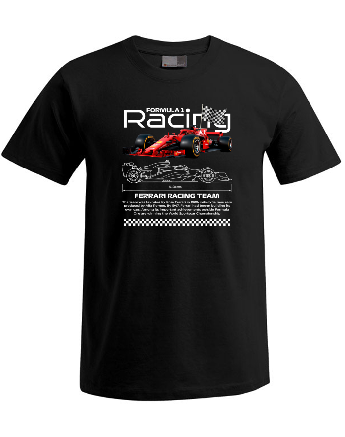 Pánské tričko Plus Size F1 Ferrari
