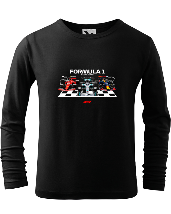 Dětské triko s dlouhým rukávem F1 - Tým formule
