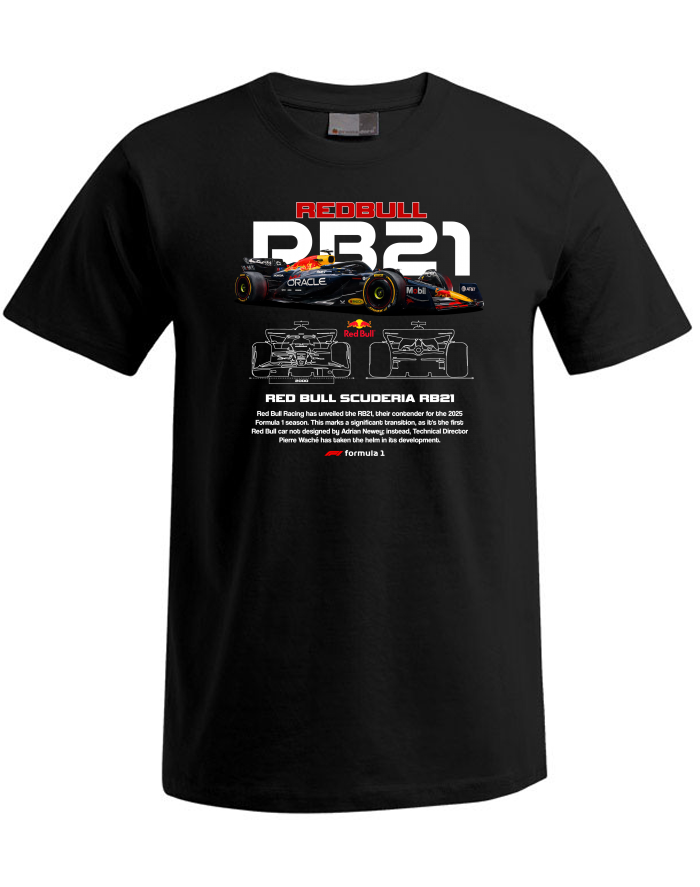 Pánské tričko Plus Size F1 Red Bull RB21