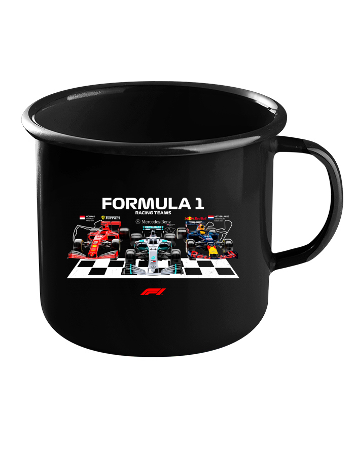 Plechový hrneček F1 - Tým formule
