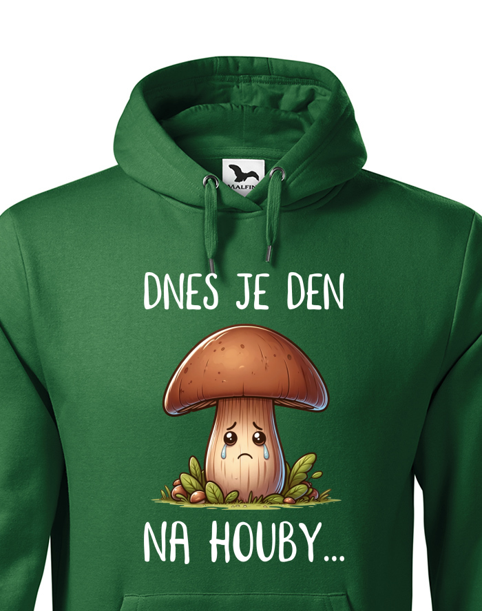 Pánská mikina s kapucí - Den na houby