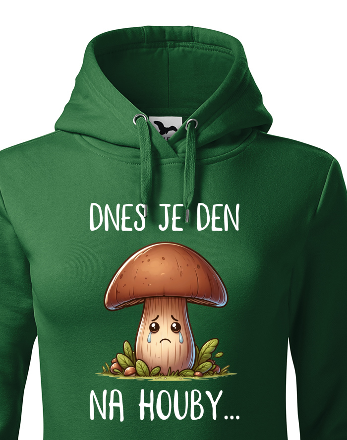 Dámská mikina s kapucí - Den na houby