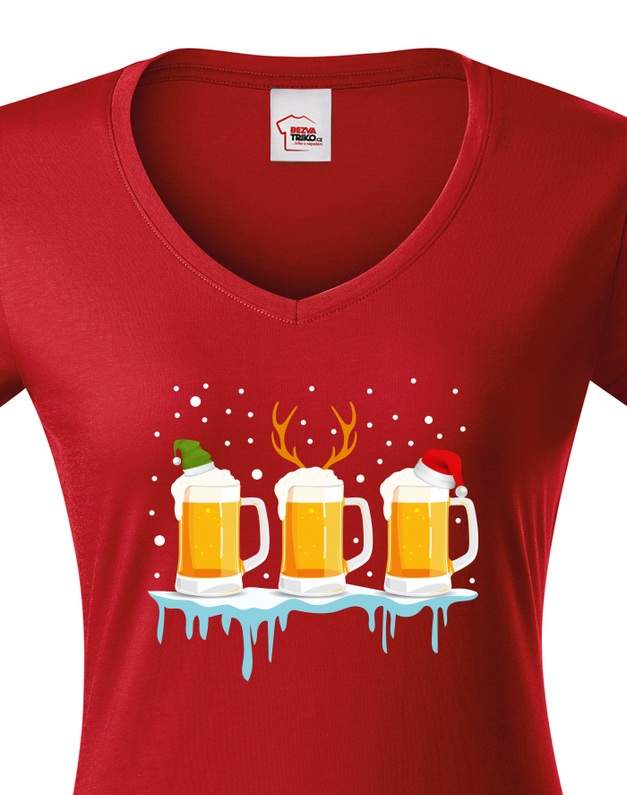 Dámské tričko Christmas beer