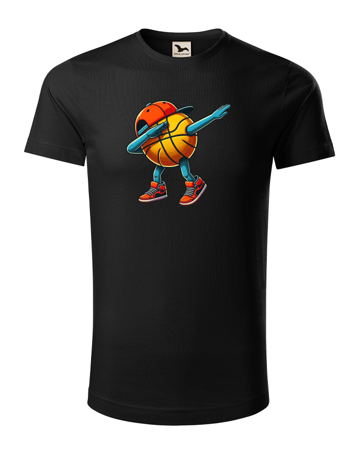 Basketbalový míč dab dance – pánské tričko z bio bavlny