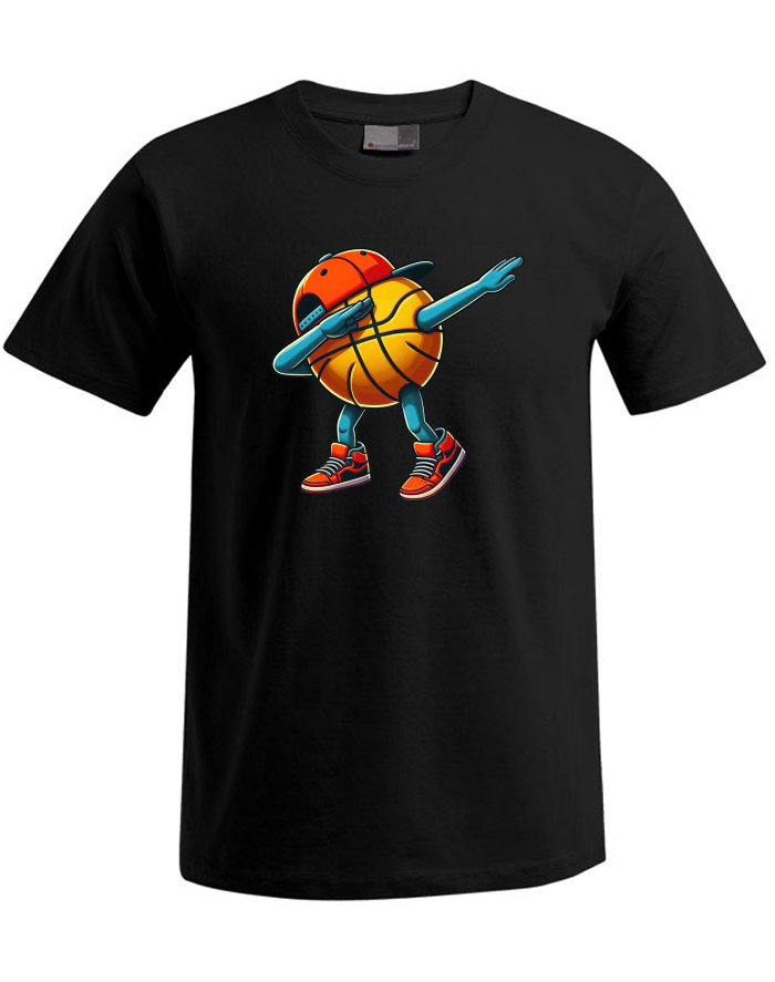 Pánské tričko Plus Size s krátkým rukávem - Basketbalový míč dab dance