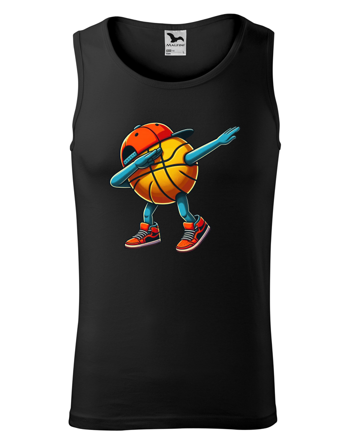 Pánské bavlněné tílko - Basketbalový míč dab dance