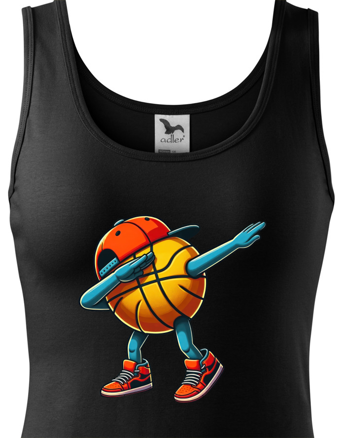 Dámské bavlněné tílko - Basketbalový míč dab dance