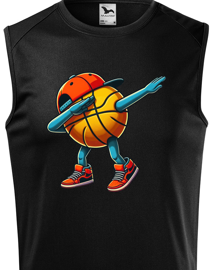 Pánské funkční tílko - Basketbalový míč dab dance