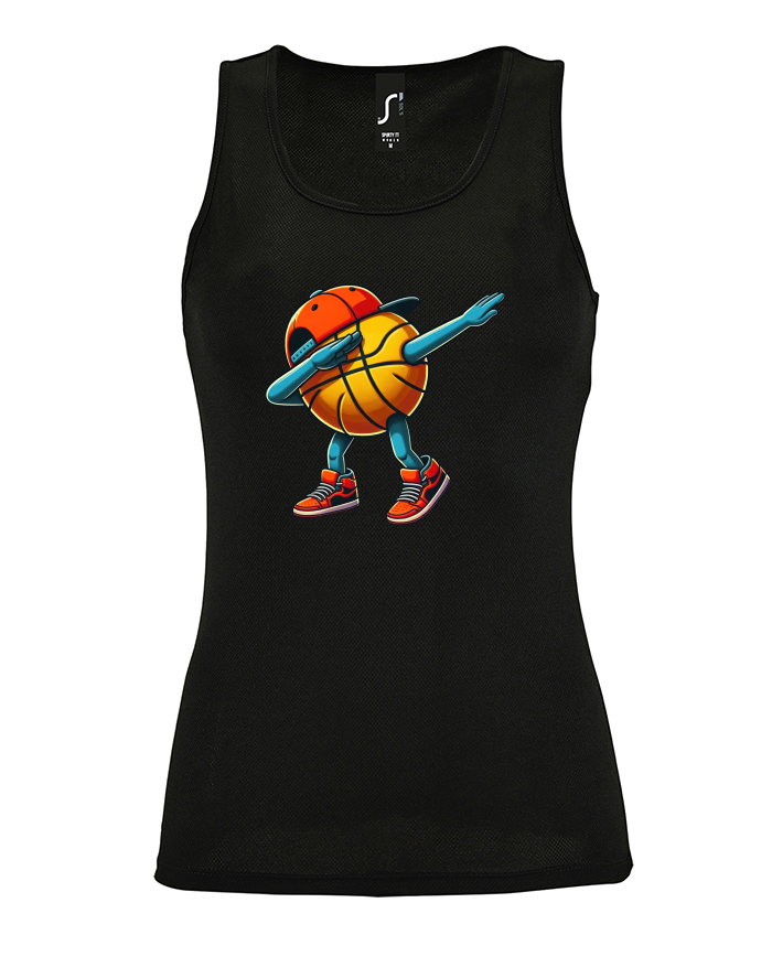 Dámské funkční tílko - Basketbalový míč dab dance